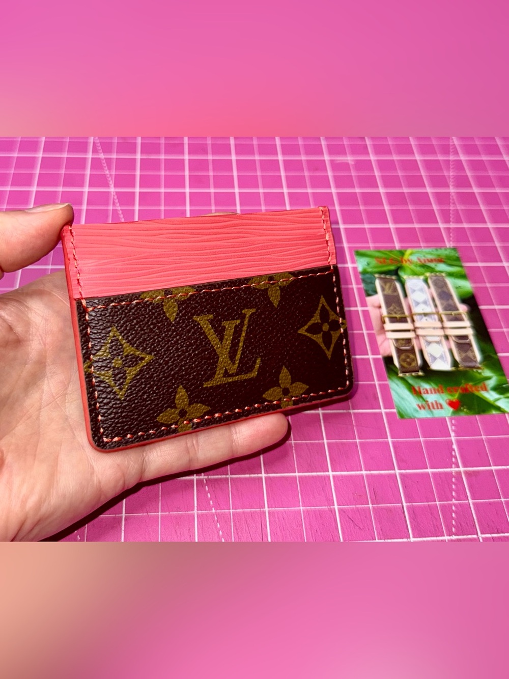 ❤️ Monogram Cards Holder Wallet handmade from Authentic Louis Vuitton canvas
